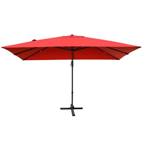 10 x 13FT Patio Umbrella Outdoor Rectangular Cantilever Umbrella for Market, Hanging Offset Umbrella with 360° Rotation
