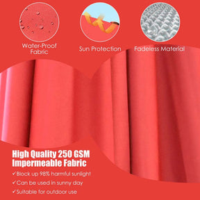 10 x 13FT Patio Umbrella Outdoor Rectangular Cantilever Umbrella for Market, Hanging Offset Umbrella with 360° Rotation