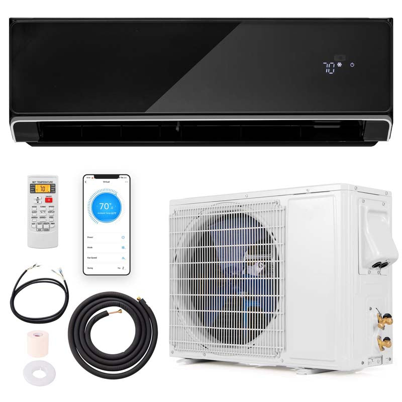 12000 BTU 22 SEER2 WiFi Mini Split Air Conditioner & Heater, 208-230V Inverter Ductless AC Heat Pump, Works with Alexa, Cools up to 750 Sq Ft