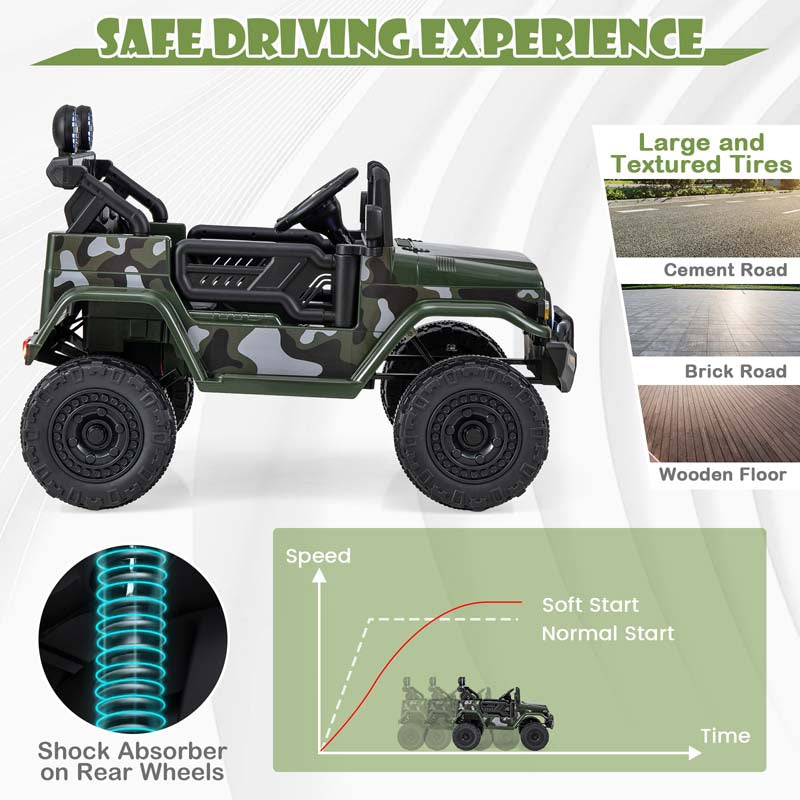 Licensed Toyota FJ Cruiser Kids Ride on Truck, 12V 7Ah Battery Powered Electric Toy Car w/Remote Control, Shock Suspension