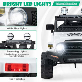 Licensed Toyota FJ Cruiser Kids Ride on Truck, 12V 7Ah Battery Powered Electric Toy Car w/Remote Control, Shock Suspension