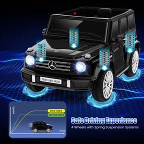 Licensed Mercedes Benz G500 Kids Ride On Car Truck with Rocking Mode, 12V Battery Powered 4WD G Wagon Electric Toy Vehicle