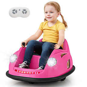 12V Electric Kids Ride on Bumper Car with Remote Control, 360° Spin & LED Lights, Battery Powered Baby Bumping Toy Car for Toddlers Ages 2-5