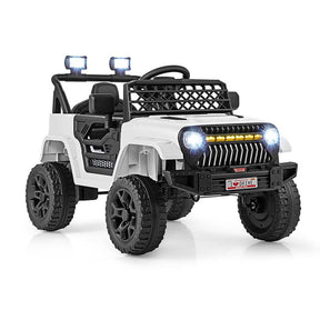 12V Kids Ride On Truck Car, Battery Powered Electric Vehicle with Parental Remote, LED Lights & Music Player for Boys & Girls Aged 3+