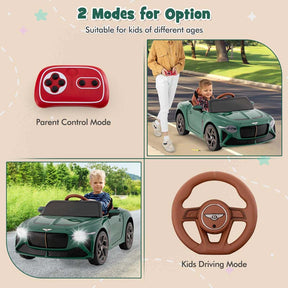 12V Licensed Bentley Bacalar Battery Kids Ride-on Toy Car with Remote Control, Scissor Doors, Lights & Sound Effects