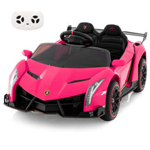 12V Licensed Lamborghini 4WD Kids Ride On Sports Car, Electric Vehicle with Remote Control, 3 Speeds, Hydraulic Doors, LED Lights & Music