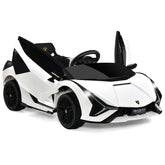 12V Licensed Lamborghini Sian FKP 37 Kids Ride-On Car with Remote, Electric Toy Roadster Carbon Fiber Textured for Toddler