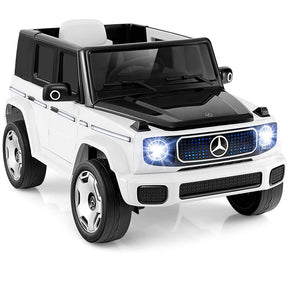 12V 4WD Kids Ride On Car, Licensed Mercedes-Benz EQG Battery Powered Electric Vehicle with Remote Control & Music
