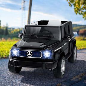 12V 4WD Kids Ride On Car, Licensed Mercedes-Benz EQG Battery Powered Electric Vehicle with Remote Control & Music