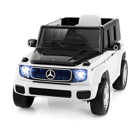 12V 4WD Kids Ride On Car, Licensed Mercedes-Benz EQG Battery Powered Electric Vehicle with Remote Control & Music