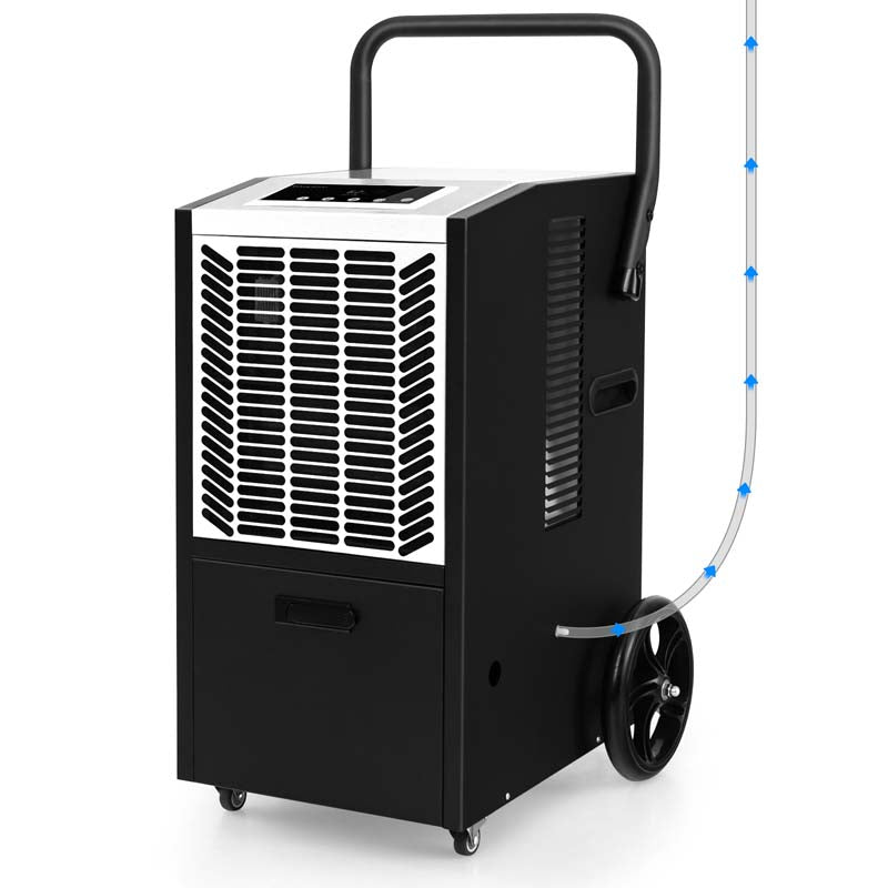 140 Pints 4500 Sq.Ft Crawl Space Dehumidifier with Pump & Drain Hose, Portable Industrial Commercial Dehumidifier for Basement Warehouse