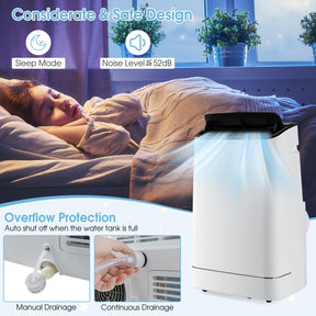 15000 BTU 4-in-1 Portable Air Conditioner with Heat, Auto Swing, Dehumidifier, Remote/APP Control & Window Kit