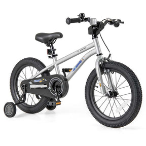 16 Inch Kids Bike Bicycle with Training Wheels & Adjustable Saddle for 4-7 Years Old Boys Girls, Heavy-Duty Steel Frame Children Sport Mtb