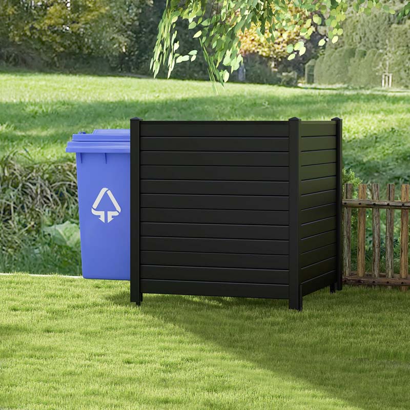 Outdoor Privacy Screen 2/4 Panels, 48"W x 48"H No-Dig Decorative Air Conditioner Fence & Trash Can Enclosure with 3 Metal Stakes
