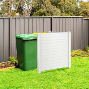 Outdoor Privacy Screen 2/4 Panels, 48"W x 48"H No-Dig Decorative Air Conditioner Fence & Trash Can Enclosure with 3 Metal Stakes