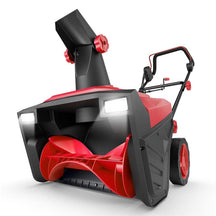 20" 120V 15A Corded Electric Snow Blower, Walk-Behind Snow Thrower w/ 180° Rotating Chute, Dual LED Lights, 30 FT Throw for Driveway & Sidewalk