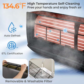 24000 BTU 21 SEER2 Wifi Mini Split Air Conditioner & Heater, Energy Star Certified 208-230V Inverter Ductless AC Heat Pump for Rooms 1500 Sq Ft