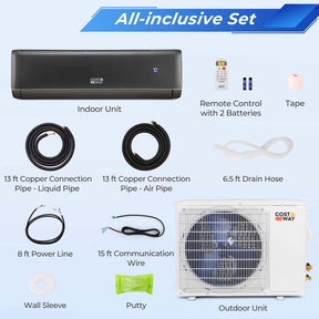 24000 BTU 21 SEER2 Wifi Mini Split Air Conditioner & Heater, Energy Star Certified 208-230V Inverter Ductless AC Heat Pump for Rooms 1500 Sq Ft