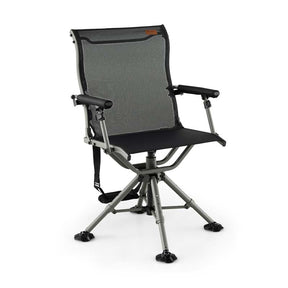 360° Silent Swivel Blind Chair, Portable Folding Hunting Chair with Adjustable Legs, Padded Armrests & 400LBS Capacity for Outdoor Fishing Camping