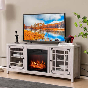58" Electric Fireplace TV Stand with 18" Heater Insert & CSA Certified, Media Console Entertainment Center w/ Storage Cabinet for 65" TVs