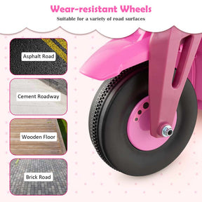 6V Kids Ride On Motorcycle with Bubble Maker, Battery Powered 3-Wheel Electric Motorcycle with LED Headlight & Music for Toddlers Gift