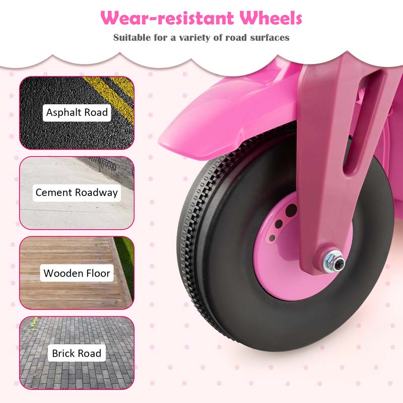 6V Kids Ride On Motorcycle with Bubble Maker, Battery Powered 3-Wheel Electric Motorcycle with LED Headlight & Music for Toddlers Gift