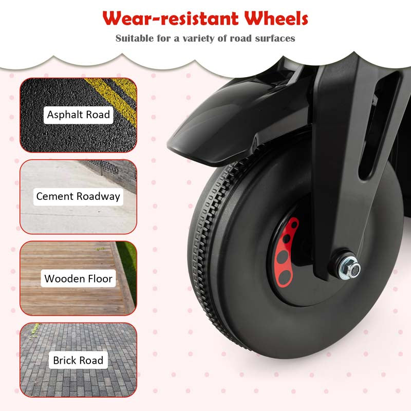 6V Kids Ride On Motorcycle with Bubble Maker, Battery Powered 3-Wheel Electric Motorcycle with LED Headlight & Music for Toddlers Gift