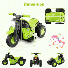 6V Kids Ride On Motorcycle with Bubble Maker, Battery Powered 3-Wheel Electric Motorcycle with LED Headlight & Music for Toddlers Gift