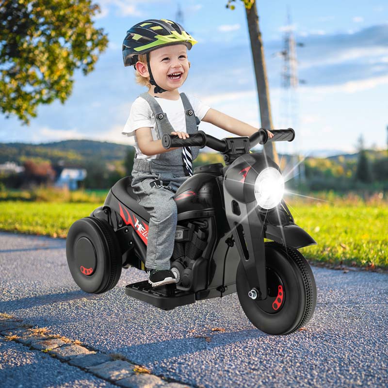 6V Kids Ride On Motorcycle with Bubble Maker, Battery Powered 3-Wheel Electric Motorcycle with LED Headlight & Music for Toddlers Gift
