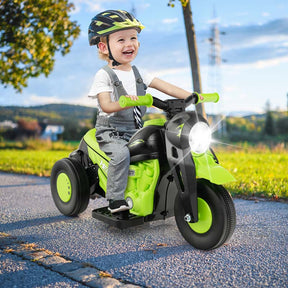 6V Kids Ride On Motorcycle with Bubble Maker, Battery Powered 3-Wheel Electric Motorcycle with LED Headlight & Music for Toddlers Gift