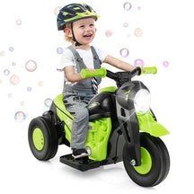 6V Kids Ride On Motorcycle with Bubble Maker, Battery Powered 3-Wheel Electric Motorcycle with LED Headlight & Music for Toddlers Gift