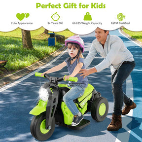 6V Kids Ride On Motorcycle with Bubble Maker, Battery Powered 3-Wheel Electric Motorcycle with LED Headlight & Music for Toddlers Gift