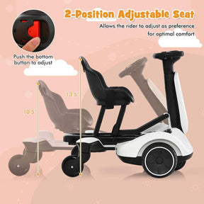 Kids Ride On Drift Car with 360° Spin & 2 Adjustable Heights , 6V Battery Powered Electric Vehicle Toddler Ride On Car Toy Gift