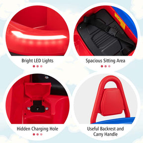 Toddler Ride on Bumper Car for Kids, 6V Electric Ride on Toy w/ 360° Spinning, Dual Motors, 2 Speeds, Music & LED Lights