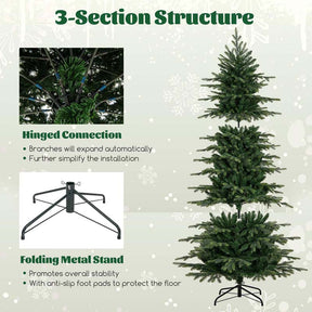 6/7.5/9 FT Pre-lit Artificial Christmas Tree with 260/380/560 Multicolor Lights, 714/1162/1770 Branch Tips, 11 Lighting Modes, Remote & Timer