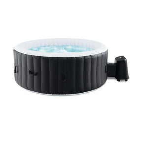 2-6 Person Inflatable Hot Tub with 110/130 Air Jets, Heater Pump & Insulated Cover, Portable Outdoor Blow-Up Spa for Backyard