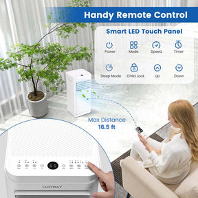 8000 BTU 3-in-1 Portable Air Conditioner Personal AC Unit with Dehumidifier, Fan Mode, Child Lock