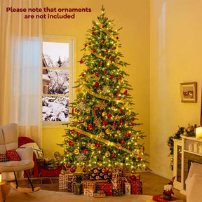 6/7.5/9 FT Pre-lit Artificial Christmas Tree with 260/380/560 Multicolor Lights, 714/1162/1770 Branch Tips, 11 Lighting Modes, Remote & Timer