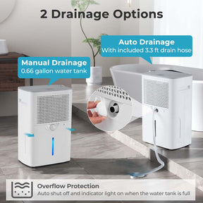 52 Pint Dehumidifier for Home Basement, 4500 Sq.Ft Portable Dehumidifier with Auto Drain, Clothes Drying Mode, Auto Defrost, 24H Timer & Child Lock