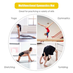 Folding Incline Gymnastics Wedge Mat with Carrying Handles, Gym Fitness Tumbling Mat for Training Home Exercise Aerobics