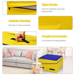 Folding Incline Gymnastics Wedge Mat with Carrying Handles, Gym Fitness Tumbling Mat for Training Home Exercise Aerobics