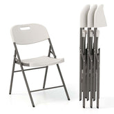 4/8/12 Pack HDPE Plastic Folding Chairs, Waiting Room Chairs with Metal Frame, Portable Banquet Chairs, Vinyl Stackable Party Chairs