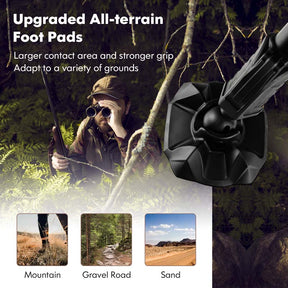 360° Silent Swivel Folding Hunting Blind Chair for Shooting Fishing, Portable Sniper Seat with 4 Adjustable Legs, All-Terrain Foot Pads