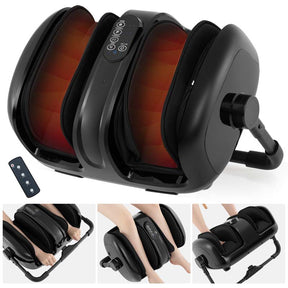 Shiatsu Foot & Calf Massager with Heat, Vibration Compression Electric Leg Massager for Neuropathy, Plantar Fasciitis Relief, Muscle Arm Relax