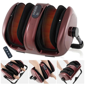 Shiatsu Foot & Calf Massager with Heat, Vibration Compression Electric Leg Massager for Neuropathy, Plantar Fasciitis Relief, Muscle Arm Relax