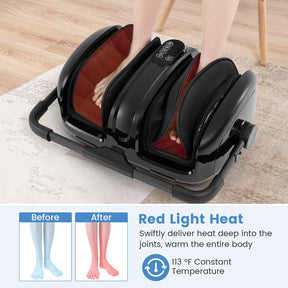 Shiatsu Foot & Calf Massager with Heat, Vibration Compression Electric Leg Massager for Neuropathy, Plantar Fasciitis Relief, Muscle Arm Relax