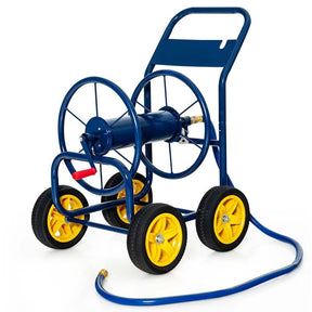 Garden Hose Reel Cart Holds 330 FT of 3/4" or 5/8” & 400 FT of 1/2" Hose, Heavy Duty Yard Water Planting Cart