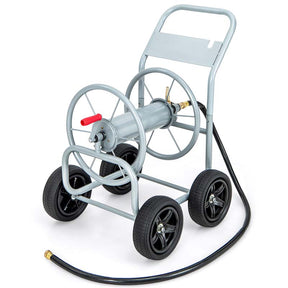 Garden Hose Reel Cart Holds 330 FT of 3/4" or 5/8” & 400 FT of 1/2" Hose, Heavy Duty Yard Water Planting Cart