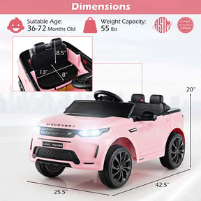 12V Kids Ride On Car, Licensed Land Rover Electric Vehicle Toy Car with Remote Control, LED Lights, Lockable Doors & Slow Start System