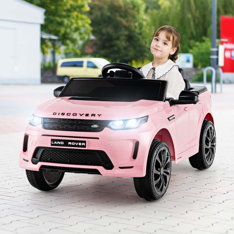 12V Kids Ride On Car, Licensed Land Rover Electric Vehicle Toy Car with Remote Control, LED Lights, Lockable Doors & Slow Start System